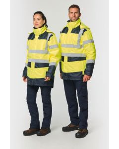 Kurtka Parka z Recyklingu 4 W 1 Safety kariban TKA/WK660