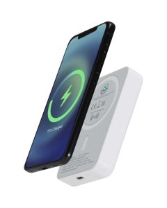 Acrab magnetyczny bezprzewodowy powerbank o pojemności 10 000 mAh i mocy 15 W z technologią 20 W PD  pf GPF/124442