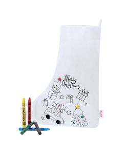 Skarpeta świąteczna do kolorowania, świąteczny wzór, kredki vg GVG/VA236