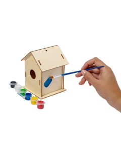 Domek dla ptaków do malowania, 6 farbek i pędzelek vg GVG/VA717