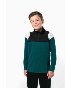 Dziecięcy top treningowy zapinany na zamek pod szyją kariban TKA/PA388