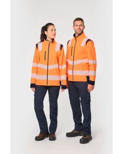 Kurtka Softshell z Recyklingu z Odpinanymi Rękawami Safety kariban TKA/WK460