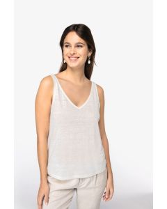 Ekologiczny Damski Lniany Top Bez Rękawów kariban TKA/SP343
