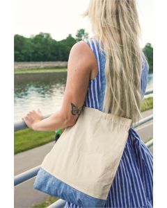 Torba Dwukolorowa z Bawełny Pochodzącej z Recyklingu cotton fare  GCF/LR001