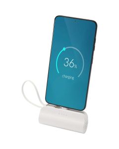 Alnair powerbank o pojemności 5000 mAh i mocy 10 W, wykonany z tworzyw sztucznych pochodzących z rec pf GPF/124472