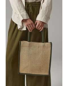 Natural Starched Jute Midi Tote westford mill GWM/W473