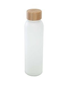 Matowa butelka ze szkła sodowo - wapniowego Lume 500 ml z zakrętką bambusową   pf GPF/100830