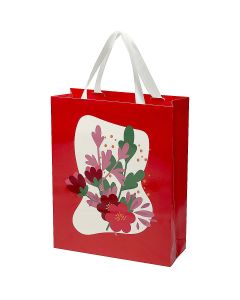 Torba papierowa Smartfold 210 g/m² z uchwytami ze wstążki i błyszczącym laminowaniem – 31 x 12 x 39 pf GPF/1ZM014