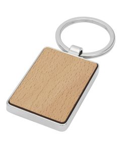Prostokątny brelok do kluczy Mauro z drewna bukowego pf GPF/118124