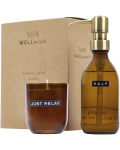 Wellmark Discovery dozownik na mydło do rąk o pojemności 200 ml i zestaw świec zapachowych 150 g - o pf GPF/126308