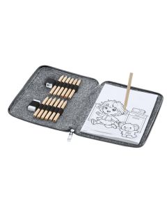 Zestaw do kolorowania z filcu RPET, kredki, temperówka, gumka vg GVG/VA763