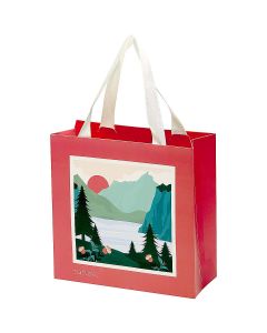 Torba papierowa Smartfold 210 g/m² z uchwytami ze wstążki i matowym laminowaniem – 24 x 10 x 24 cm pf GPF/1ZM016