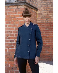 Damska kurtka kucharza z długim rękawem ROCK CHEF-Stage2, wykonana z ekologicznego materiału karlowsky TRL/RCJF18