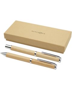 Apolys zestaw upominkowy obejmujący długopis bambusowy i pióro kulkowe pf GPF/107833