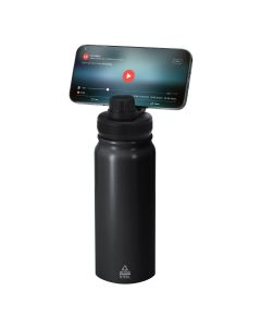 Butelka termiczna 600 ml ze stali nierdzewnej z recyklingu, magnetyczny obrotowy stojak na telefon vg GVG/VA672