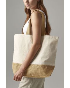 Płócienna torba tote z dnem z juty westford mill GWM/W451