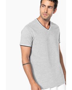 Koszulka piqué z Dekoltem Knit V-neck kariban TKA/K374