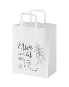 Kraft torba papierowa 80 g/m2 z płaskimi uchwytami — 25 x 15 x 32 cm pf GPF/1PQ012