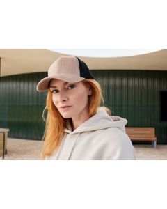 6-panelowa czapka z sztruksu i siateczki Bawełna organiczna daiber GMB/MB6254