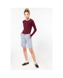 Damskie Spodenki Washed Effect Bermuda kariban TKA/K753