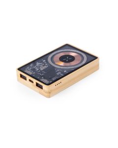 Magnetyczny Bezprzewodowy Bambusowy Power Bank 5000 Mah, Ładowarka Bezprzewodowa 15W vg GVG/V2007