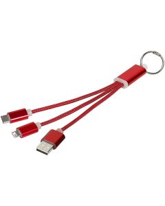 Kabel do ładowania 3w1 Metal z kółkiem na klucze pf GPF/134961