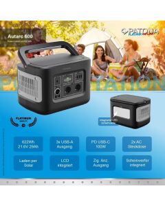 PATONA Platinum Przenośna Stacja Zasilania 600W pt GPT/9982