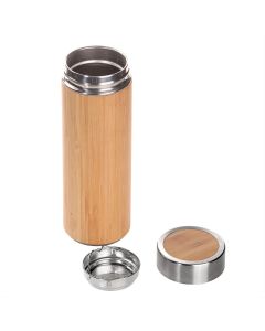 Bambusowy termos 400 ml, posiada sitko zatrzymujące fusy vg GVG/V0844
