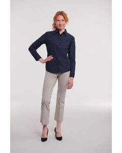 Damska Koszula Poly-Cotton Easy Care z Długim Rękawem russell TRU/934F