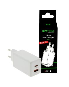 Ładowarka PATONA Premium GaN PD65W 1xUSB-C 1xUSB-A PD3.0 pt GPT/2644