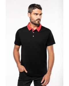 Męska koszulka polo z dwukolorowej dzianiny kariban TKA/K260