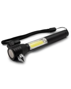 Latarka bezpieczeństwa 1 LED COB, przecinak do pasów, młotek bezpieczeństwa, Flint vg GVG/V0925