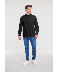 Męska Koszula Bawełniana Easy Care z Długim Rękawem russell TRU/936M