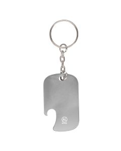 Brelok do kluczy z aluminium z recyklingu, otwieracz do butelek vg GVG/VA359