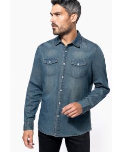 Męska Koszula Denim z Długim Rękawem kariban TKA/K519