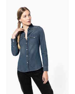 Damska Koszula Denim z Długim Rękawem kariban TKA/K518