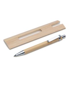 Bambusowy, wieczny długopis/ołówek w etui Lakimus, beżowy  rd GRD/R02315