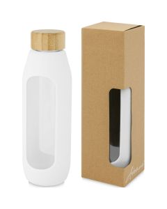 Tidan Butelka z borokrzemianowego szkła o pojemności 600 ml z silikonowym uchwytem pf GPF/100666