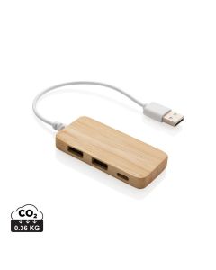 Bambusowy hub USB 2.0 z USB typu C xd GXD/P308-739