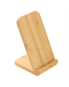 Bambusowa ładowarka bezprzewodowa 10W B'RIGHT, stojak na telefon vg GVG/V0349