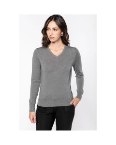 Sweter Damski V-neck Merino kariban TKA/PK911