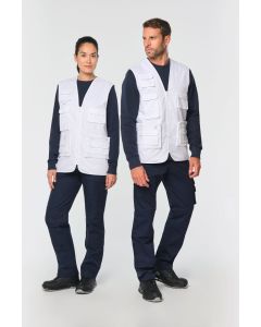 Kamizelka z Poliestru z Wieloma Kieszeniami i Podszewką Unisex kariban TKA/WK609