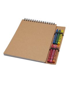 Doodle notatnik spiralny A5 z miękką okładką i zestaw kredek świecowych pf GPF/107967