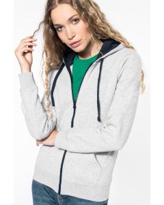 Damska Bluza Contrast Hooded Full Zip kariban TKA/K467
