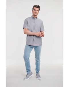 Męska Koszula Oxford Easy Care z Krótkim Rękawem russell TRU/933M