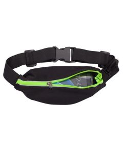 Saszetka sportowa na pas Ease, czarny/jasnozielony  rd GRD/R73626