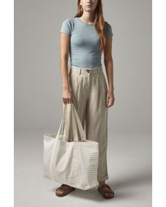 Striped Organic Cotton Shopper westford mill GWM/W255
