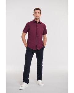 Męska Koszula Dopasowana Easy Care z Krótkim Rękawem russell TRU/947M