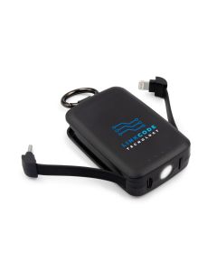 Power bank 4000 mAh, karabińczyk i lampka 1W | Dimetrice vg GVG/VA109