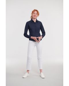 Damska Koszula PolyCotton Easy Care z Długim Rękawem russell TRU/924F